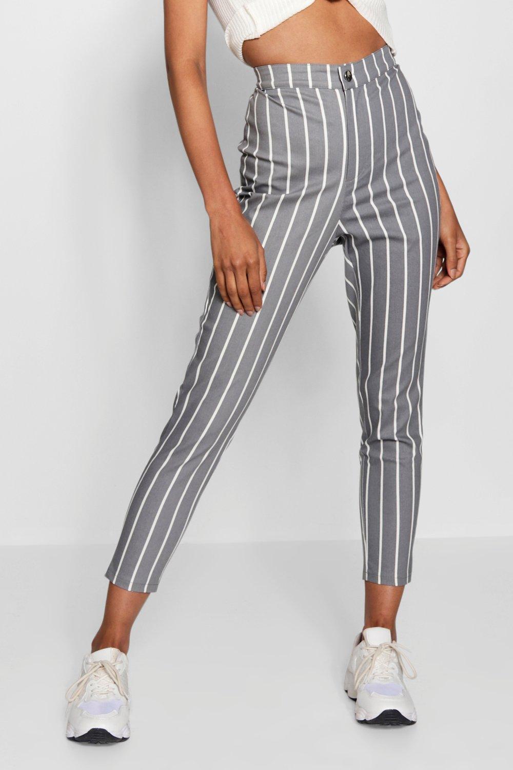 Boohoo hot sale striped jeans